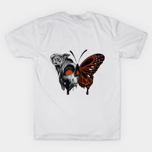 Butterfly with skull and weed T-Shirt